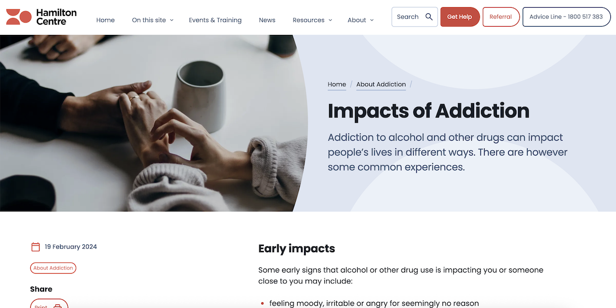 Impacts of Addiction