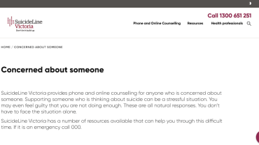 Concerned about someone